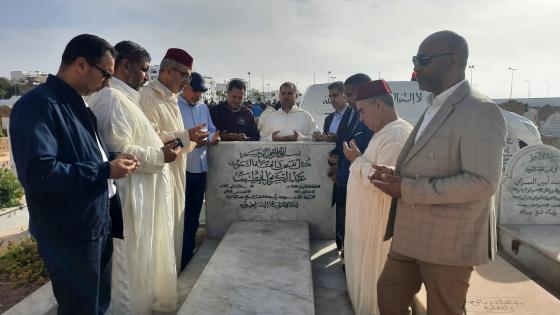 قيادة الاتحاد تقوم بزيارة ترحم على روح الفقيد عبد الكريم الخطيب بمقبرة الشهداء