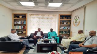 أعضاء عن الأمانة العامة يستقبلون الأمين العام للنقابة الوطنية لمعلمي اللغة العربية في السنغال