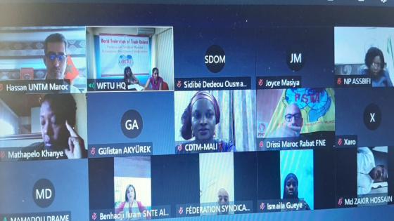 الـuntm يشارك في ندوة دولية نظمها الاتحاد العالمي للنقابات FSM حول ” المساواة بين الجنسين وحقوق المرأة العاملة في إفريقيا “