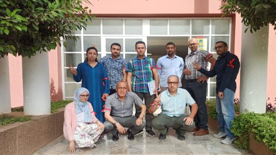 التنسيقية الجهوية لنقابة إعداد التراب الوطني والتعمير ببني ملال-خنيفرة تحتج بحمل الشارة