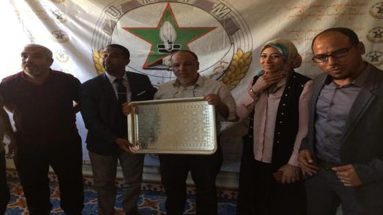 المكتب الجهوي للجامعة الوظنية لموظفي الجماعات المحلية بالرباط سلا القنيطرة يكرم الأخ حميد بولمان