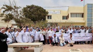 تنسيق نقابي في قطاع الصحة بالداخلة وادي الذهب يضم untm يحتج بسبب تأخر التعويضات عن البرامج الصحية