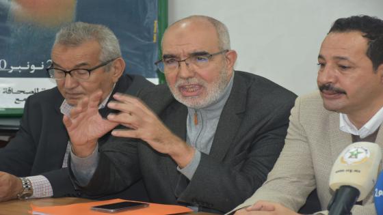 كلمة الأمين العام ذ محمد الزويتن، خلال الندوة الصحفية لإعلان ” جبهة الدفاع عن ممارسة حق الإضراب “