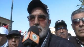 مشاركة الاتحاد الوطني للشغل بالمغرب في مسيرة الشعب المغربي ضد صفقة القرن