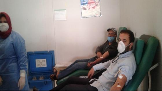 مناضلو ومناضلات الاتحاد بقلعة السراغنة ينخرطون في حلمة التبرع بالدم
