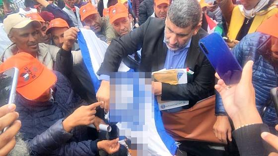 الاتحاد يحـــ_رق العلم الصهيوني ويطالب بفتح تحقيق في واقعة الاختراق