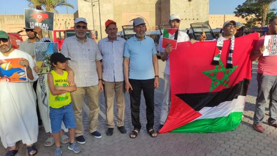 قيادات الاتحاد تشارك في الوقفات الاحتجاجية لتخليد الذكرى 74 لـ”اغتصاب فلسطين”