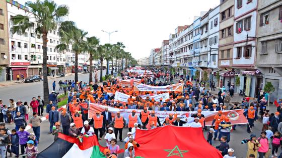 مسيرة حاشدة للاتحاد بالدار البيضاء بمناسبة فاتح ماي