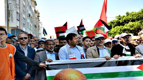 الحلوطي في مسيرة دعم فلسطين: خرجنا اليوم تضامنا مع فعاليات العودة الكبرى