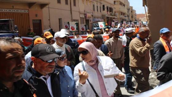 مسيرة حاشدة للاتحاد بتارودانت بمناسبة فاتح ماي