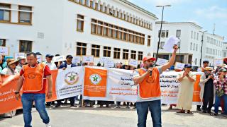 مستخدمو المؤسسة المحمدية للأعمال الاجتماعية يواصلون احتجاجهم ضد وزارة العدل