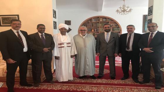 الوفد النقابي السوداني والبحريني في زيارة للأستاذ ابن كيران